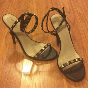 Black studded heels
